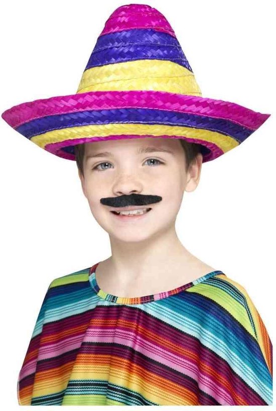 Gekleurde Mexicaanse verkleed sombrero voor kinderen - Carnaval hoeden |  bol.com