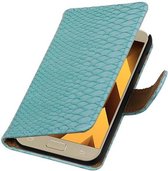 Wicked Narwal | Snake bookstyle / book case/ wallet case Hoes voor Samsung Galaxy A5 2017 A520F Turquoise