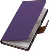 Wicked Narwal | bookstyle / book case/ wallet case Hoes voor sony Xperia Z5 Paars