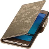 Wicked Narwal | Lace bookstyle / book case/ wallet case Hoes voor Samsung galaxy j5 2015 Goud