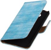 Wicked Narwal | Lizard bookstyle / book case/ wallet case Hoes voor LG Joy H220 Turquoise