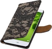 Wicked Narwal | Lace bookstyle / book case/ wallet case Hoes voor Huawei Nova 2 Zwart