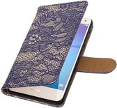 Wicked Narwal | Lace bookstyle / book case/ wallet case Hoes voor Huawei Y5 / Y6 2017 Blauw