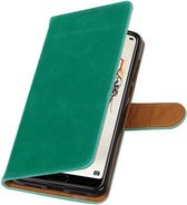 Wicked Narwal | Premium PU Leder bookstyle / book case/ wallet case voor Huawei P20 Pro Groen
