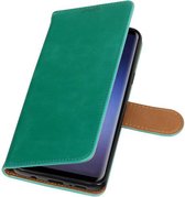 Wicked Narwal | Premium TPU PU Leder bookstyle / book case/ wallet case voor Samsung Galaxy S9 Plus Groen