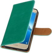 Wicked Narwal | Premium PU Leder bookstyle / book case/ wallet case voor Huawei P9 Lite mini Groen