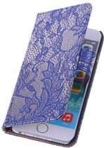 Wicked Narwal | Lace bookstyle / book case/ wallet case Hoes voor Samsung Galaxy S4 i9500 Blauw