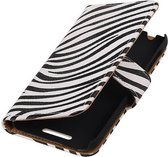 Wicked Narwal | Zebra bookstyle / book case/ wallet case Hoes voor HTC Desire 510 Wit