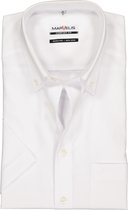 MARVELIS comfort fit overhemd - korte mouw - wit met button-down kraag - Strijkvrij - Boordmaat: 40