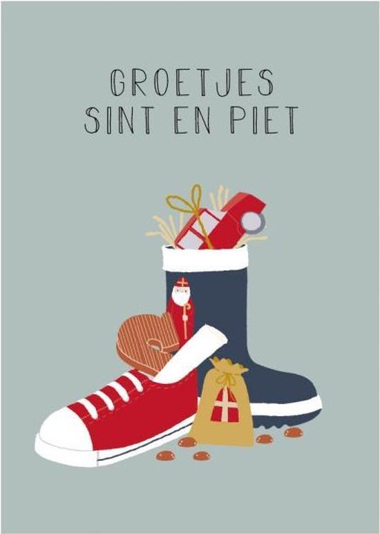 Sinterklaas ansichtkaart Schoen |