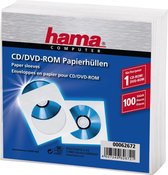 Hama Cd/dvd Protection Sleeves Papier Wit 100 Stuks