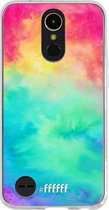 LG K10 (2017) Hoesje Transparant TPU Case - Rainbow Tie Dye #ffffff