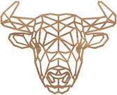 Geometrische Dieren Bufallo - Eiken hout - L (60x50 cm) - Cadeau - Kinderen - Geschenk - Woon decoratie - Woonkamer - Slaapkamer - Geometrische wanddecoratie - WoodWideCities