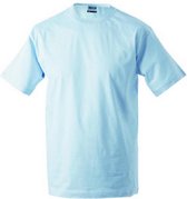 James and Nicholson - Unisex Medium T-Shirt met Ronde Hals (Baby Blauw)