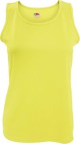 Fruit Of The Loom Vrouwen / Dames Mouwloze Lady-Fit Performance Vest Top (Bright Geel)