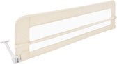 Trend24 - Bedhek - Bedhekje - Valbeveiliging - Bedstang - Opvouwbaar - Draagbaar - 102 x 42 cm - Beige