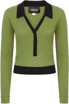 Collectif Lorelei Knitted 60's Top Groen