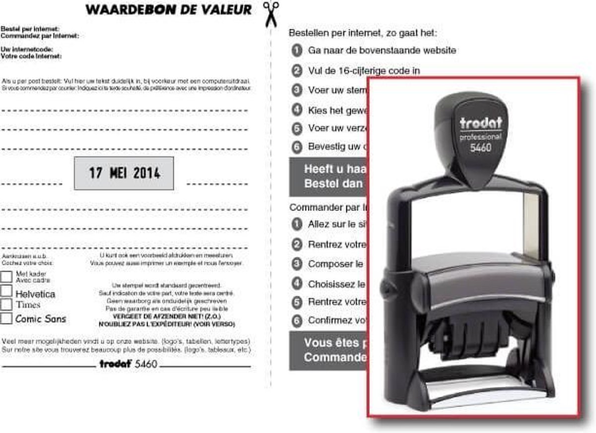 Trodat Professional 5460 met waardebon