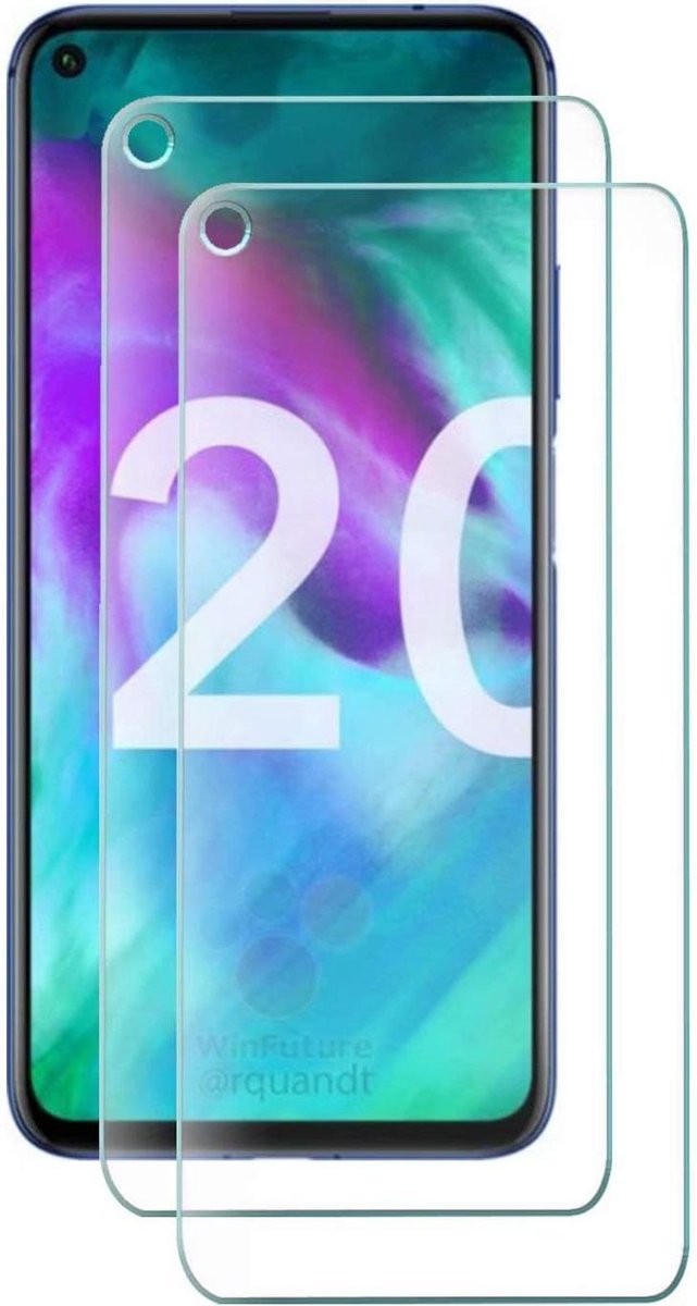 Screenprotector Glas - Tempered Glass Screen Protector Geschikt voor: Huawei Nova 5T - 2x