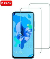 Screenprotector Glas - Tempered Glass Screen Protector Geschikt voor: Huawei P20 Lite 2019  - 2x