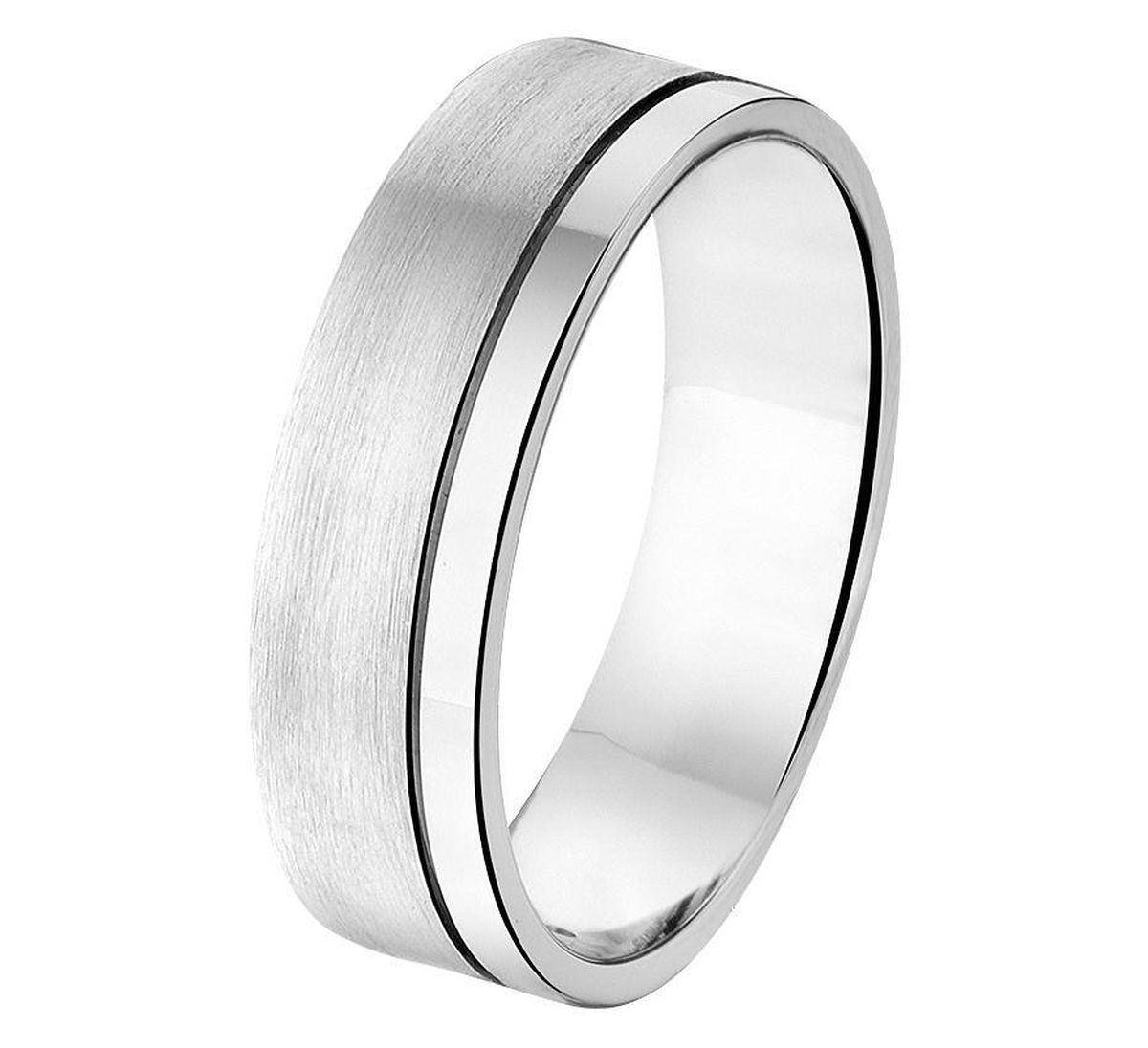 Gerhodineerd Zilver Ring A203/A308 - 6 Mm Zonder Steen 1315170