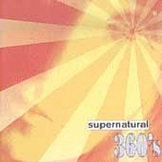Albumhoes Supernatural 360's met een zacht oranje en roze zonnestraalontwerp op de achtergrond.