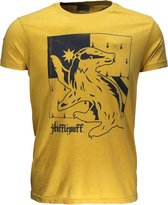 Harry Potter Hufflepuff Badger T-Shirt Geel - Officiële Merchandise