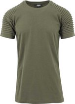 Urban Classics Heren Tshirt -2XL- Pleat Groen