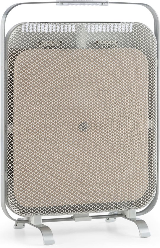 Klarstein Heatpal Marble - Infrarood Verwarming - 1300W - Compact En Eenvoudig Te Bedienen - Extr Brede Poten - Warmteopslagfunctie - Modern Design - Knusse Warmte Op Koude Dagen - Geluidloos - Praktisch - HeatPal Marble - Marmer Aluminium