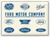 Wandbord - 	Ford Motor Company Logo Evolution