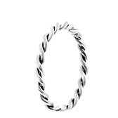Lucardi Dames Ring gedraaid Bali - Ring - Cadeau - Echt Zilver - Zilverkleurig