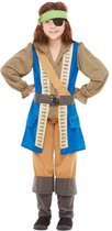Smiffys Kinder Kostuum -Kids tm 9 jaar- Horrible Histories Pirate Captain Blauw/Bruin