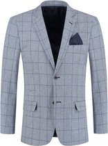 GENTS | Colbert Heren ruit lichtblauw 0134 Maat 48
