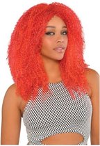 Amscan Wafelpruik Red Crimped Synthetisch Rood One-size