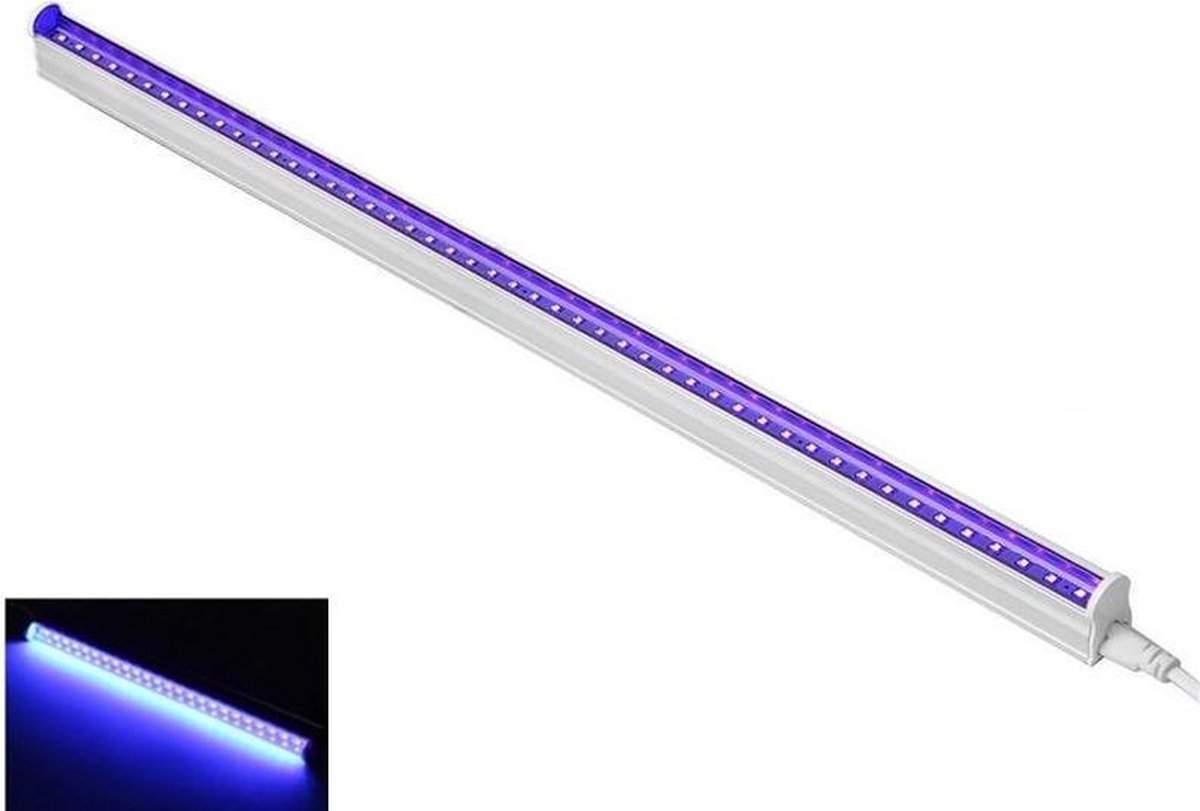 TL LED Buis UV Blacklight - 9 Watt - 60 cm - Met Armatuur | bol.com