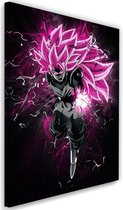 Schilderij , Dragon Ball 3, 2 maten , roze wit zwart , wanddecoratie