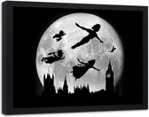 Foto in Frame , Peter Pan , 100x70cm , zwart wit , Wanddecoratie , Premium Print