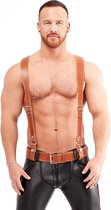 Mister b leather braces - brown small