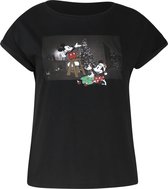 Paprika Dames T-shirt bedrukt met Mickey kerst - T-shirt - Maat 44