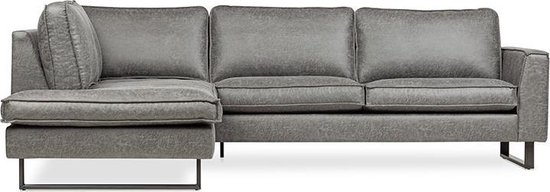 Loungebank Braga Chaise Longue Links Lederlook Missouri Antraciet 09 2 04 X 2 74 Bol Com