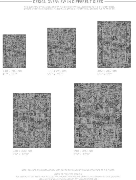 Louis de Poortere Antiquarian Vloerkleed 200x280 Bruin