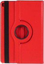 GadgetBay Litchi Textuur Lederen iPad 10.2 inch case met cover - Rood Bescherming Standaard