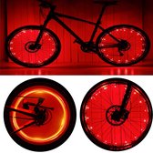 Wielverlichting - Set van 2 - LED verlichting fiets - Spaak verlichting wiel -Fietsverlichting - Rood licht - Fietswiel verlichting kinderen - Zichtbaarheid - Spaak verlichting LED - Spaakwiel LED verlichting - Fietslicht - Lichtsnoer