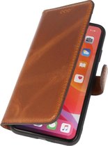 BAOHU Handmade Leer Telefoonhoesje - Wallet Case - Portemonnee Hoesje voor iPhone XR - Bruin