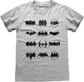 DC Comics Batman Heren Tshirt -M- Icons Grijs