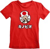 Nintendo Super Mario Kinder Tshirt -Kids tm 4 jaar- Toad Rood