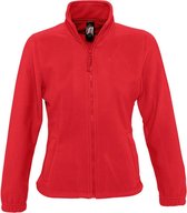SOLS Dames/dames North Full Zip Fleece Jacket (Rood)