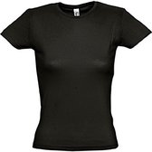 SOLS Dames/dames Miss Korte Mouwen T-Shirt (Diep zwart)