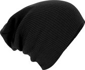 Beechfield Unisex Slouch Winter Beanie Hat (Zwart)