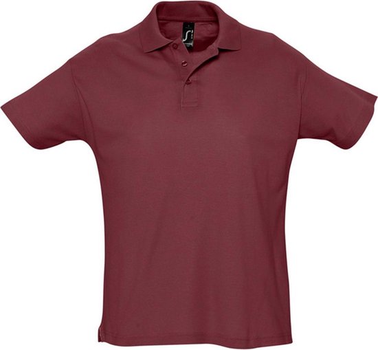 SOLS Heren Zomer II Pique Poloshirt met korte mouwen (Bourgondië)